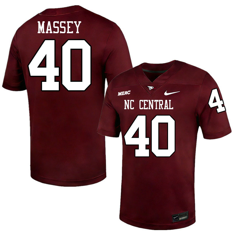 North Carolina Central Eagles #40 Robert Massey College Football Jerseys,Uniforms Stitched-Maroon